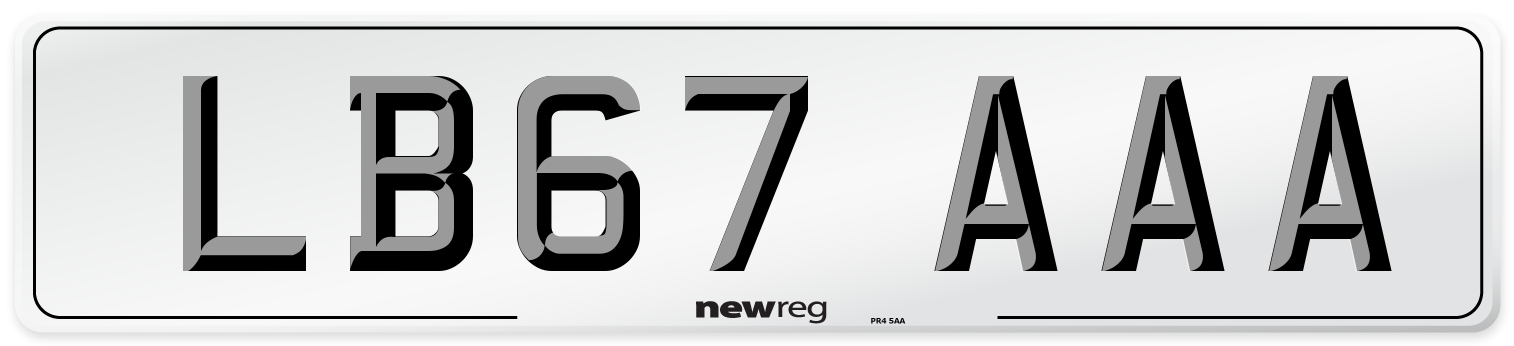 LB67 AAA Number Plate from New Reg